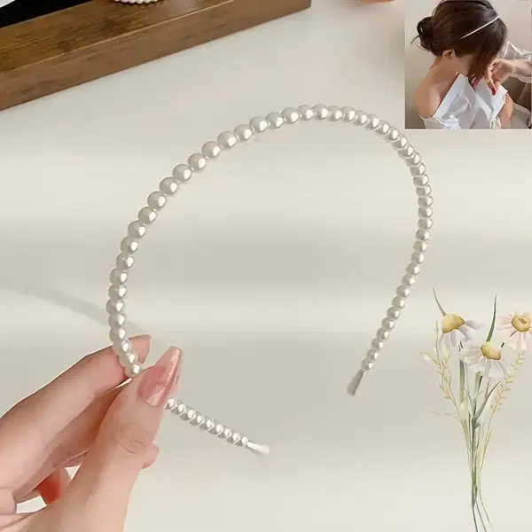 headband|طوق لولي سمبل - pearl headband  Image 1 Preview