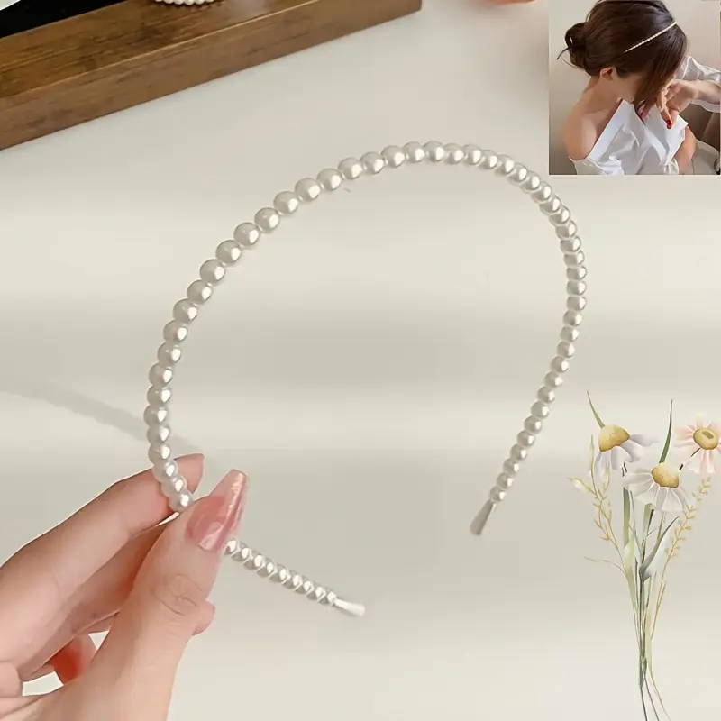 headband|طوق لولي سمبل - pearl headband Preview Image