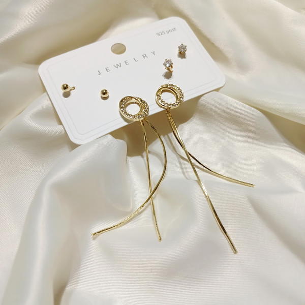 Chic / Elegant earrings set of 3  Image 2 Preview