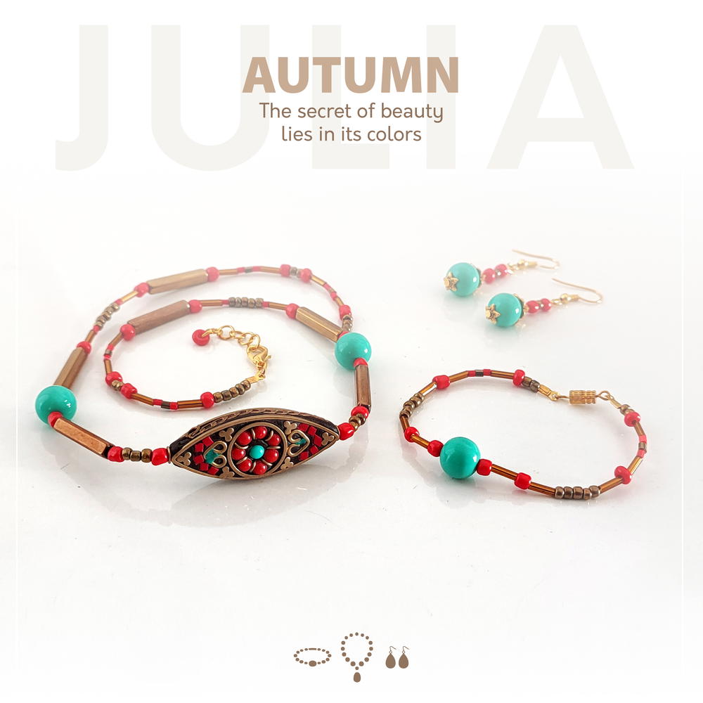 عقد +سوار+أقراط - Necklace & Bracelet & Earrings Preview Image