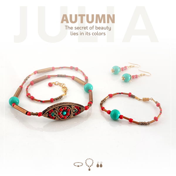 عقد +سوار+أقراط - Necklace & Bracelet & Earrings Image 1 Preview