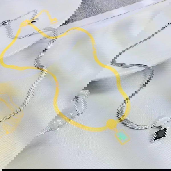 سلسله استالس حجر أخضر  Image 2 Preview