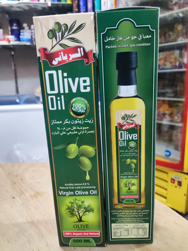 زيت زيتون بكر ممتاز السريان 500مل Image 1 Preview