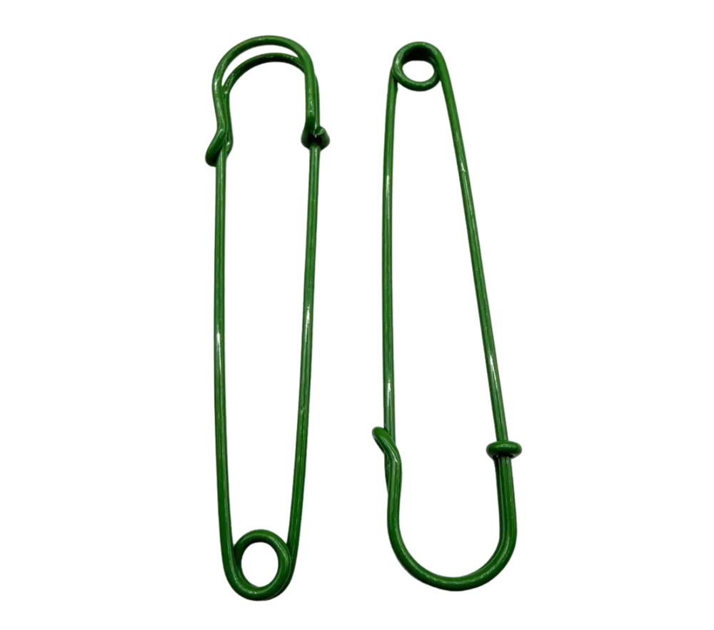 Safety pin - Dark green (6cm) Preview Image