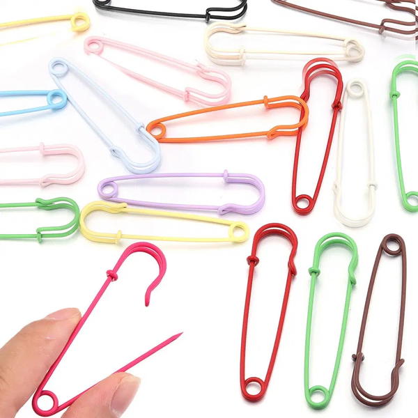 Safety pin - Dark green (6cm) Image 2 Preview