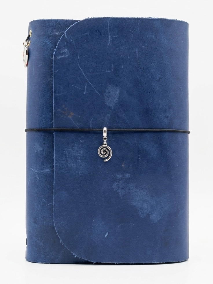 Navy blue leather Journal cover Preview Image