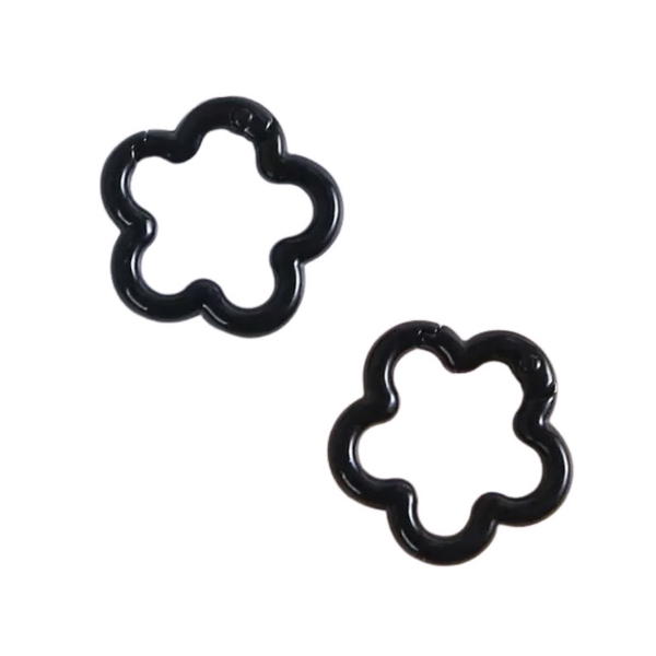 black flower carabiner  Image 1 Preview
