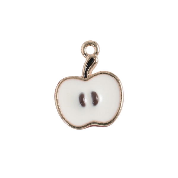 Charm bead - Red apple with gold frame Image 1 Preview
