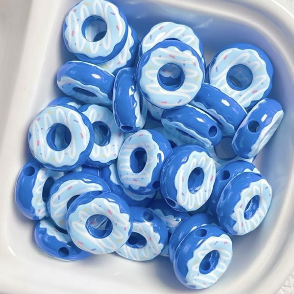 Charm bead - Blue donuts  Image 1 Preview