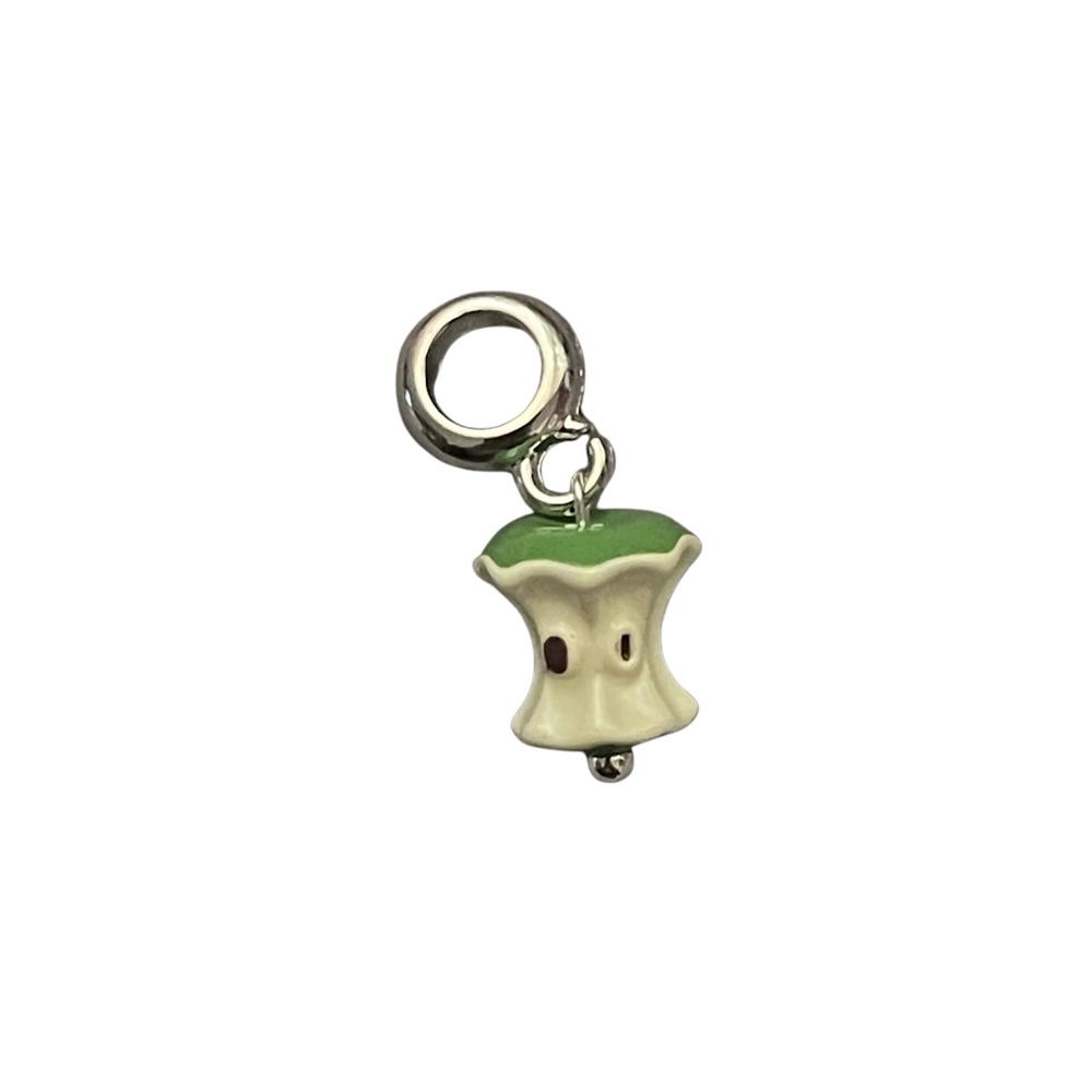 Charm bead - Green apple bite  Preview Image