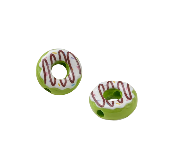 Charm bead - Green donuts  Image 2 Preview