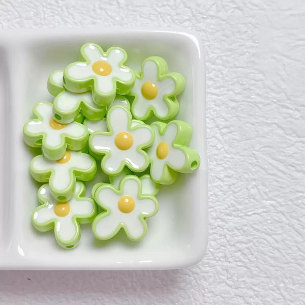 Charm bead - Green roses Image 1 Preview