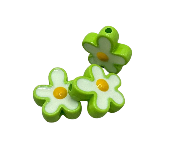 Charm bead - Green roses Image 2 Preview