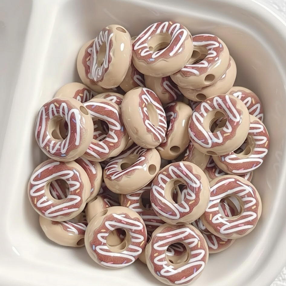 Charm bead - Brown donuts  Preview Image