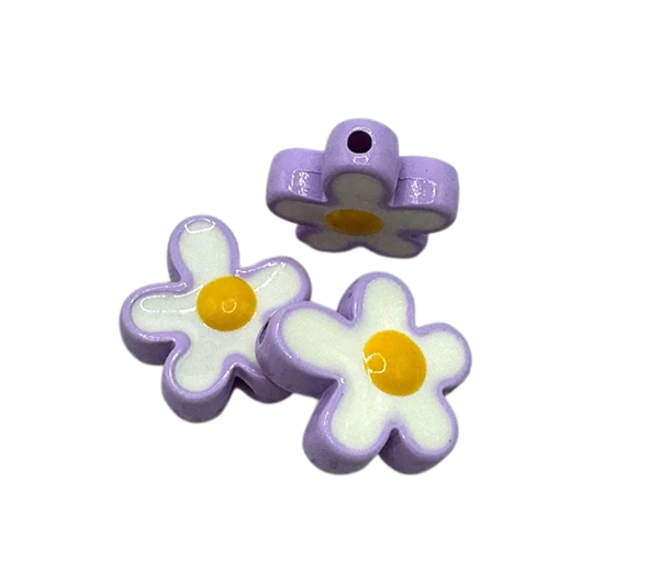 Charm bead - Purple roses Image 2 Preview