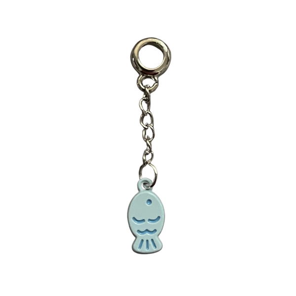 Charm bead - Cyan fish Image 1 Preview