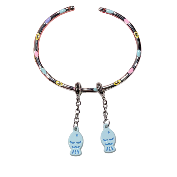 Charm bead - Cyan fish Image 2 Preview