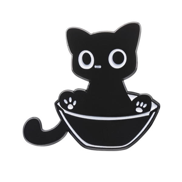 Black cat in bowl  Image 1 Preview