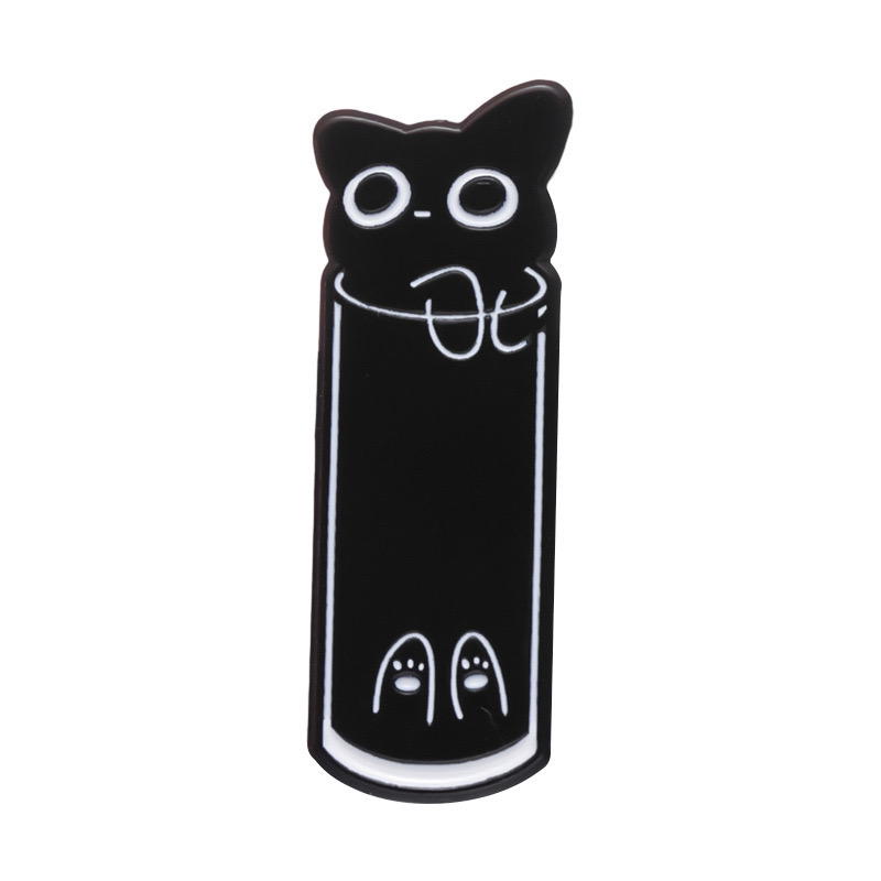 Black cat in tube Preview Image