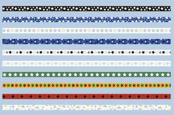 Green forest stars (Washi tape) Image 2 Preview
