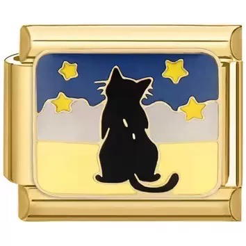 Stargazing cat (gold) Image 1 Preview