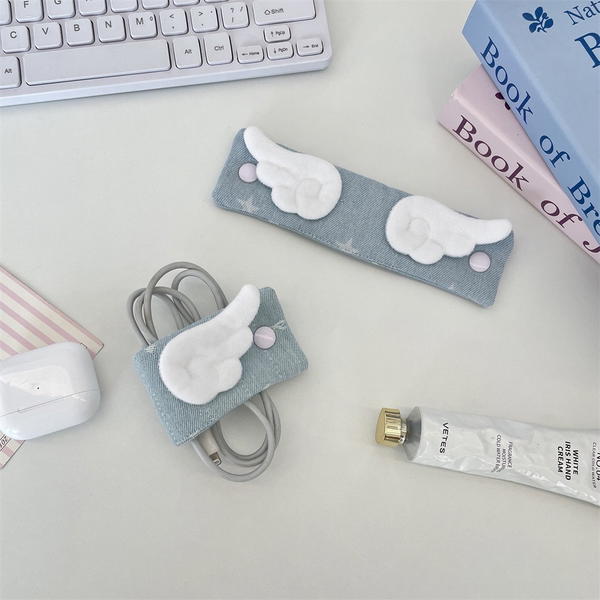 Stars baby blue jeans - earphone holder Image 2 Preview