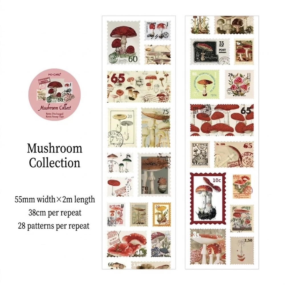 Mushroom collection stamp tape Preview Image