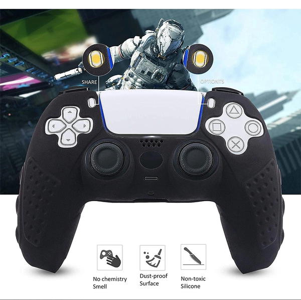 غطاء سيليكون لجهاز التحكم 0512-PS5 TPأسود Image 2 Preview