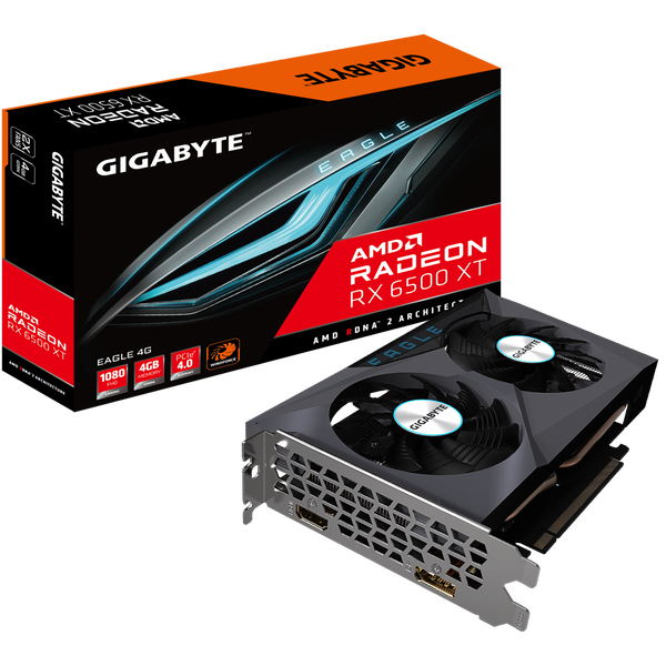 كرت شاشة AMD Radeon RX 6500 XT 4GB – أداء حديث لألعاب 1080p Image 1 Preview
