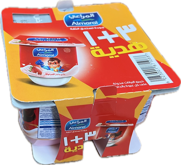 المراعي زبادي فراولة ٣+١ مجاناً ١٠٥ جم Image 1 Preview