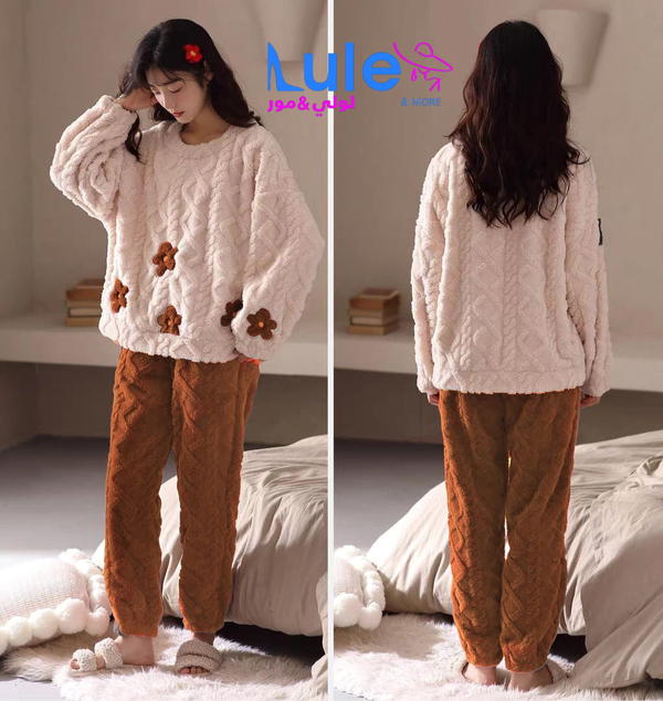 بجامات لصبايا فرو ثقيل Image 2 Preview
