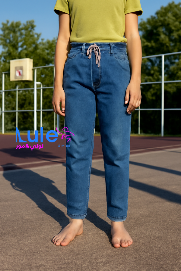بلاطين جينز خصر مغيط بوي فريند Image 3 Preview
