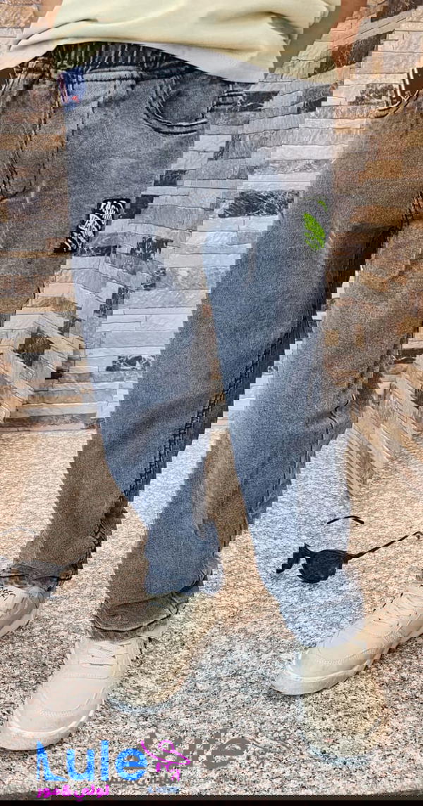 بلاطين جينز ولادي خصر مغيط Image 2 Preview
