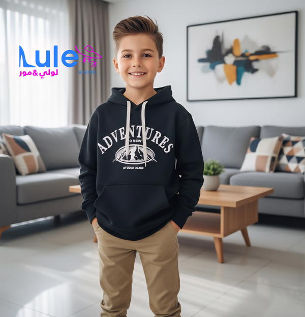 بلايز ولادي شتوي مبطن بطاقيه وبلا طاقيه Image 2 Preview