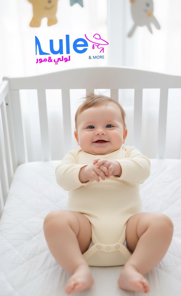 تبانات بيبي كم ملون وابيض Image 1 Preview