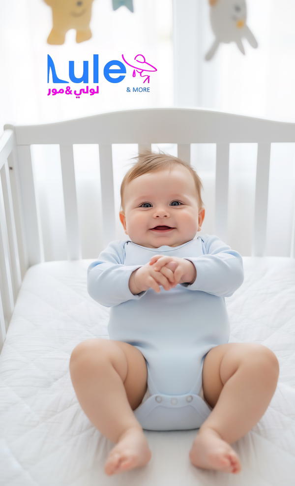 تبانات بيبي كم ملون وابيض Image 2 Preview