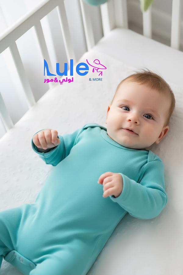 تبانات بيبي كم ملون وابيض Image 3 Preview