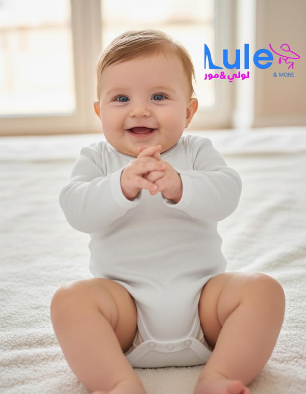 تبانات بيبي كم ملون وابيض Image 5 Preview