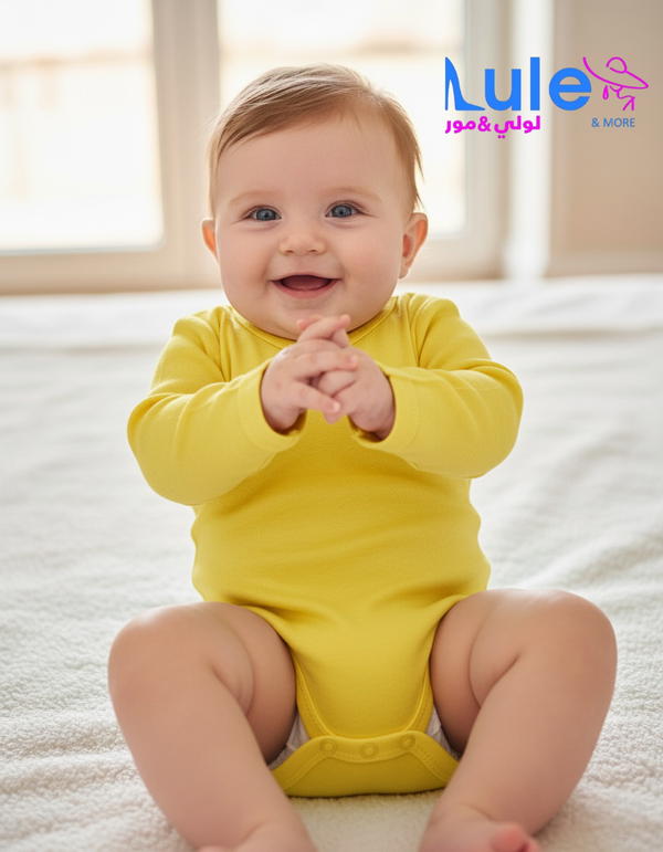 تبانات بيبي كم ملون وابيض Image 6 Preview