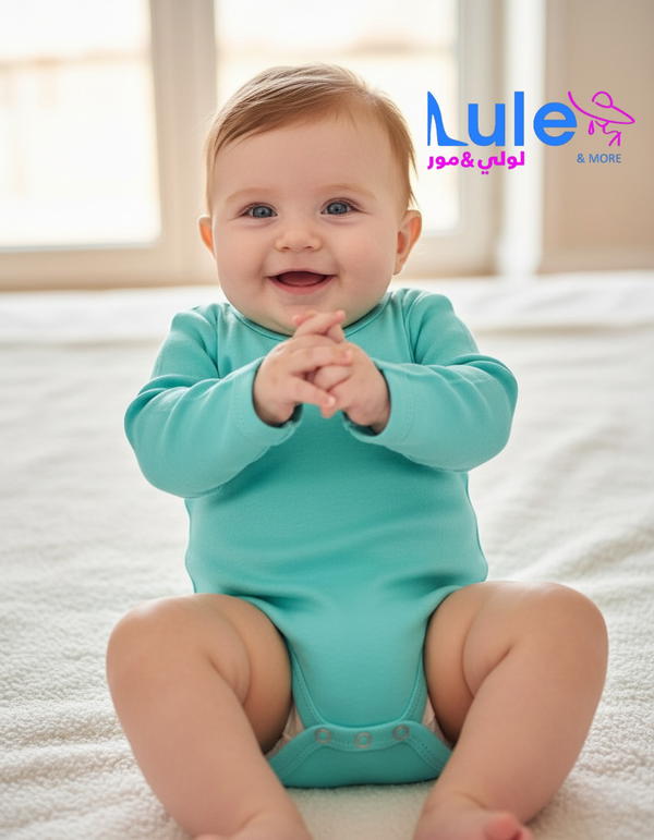 تبانات بيبي كم ملون وابيض Image 7 Preview