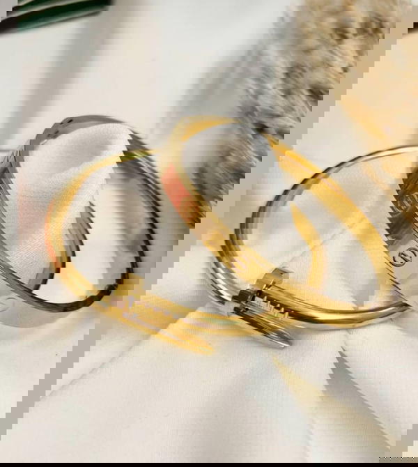 Stainless Steel Trendy Luxury Celebrity Love  Nail Friendship Bracelets Bangles Image 3 Preview