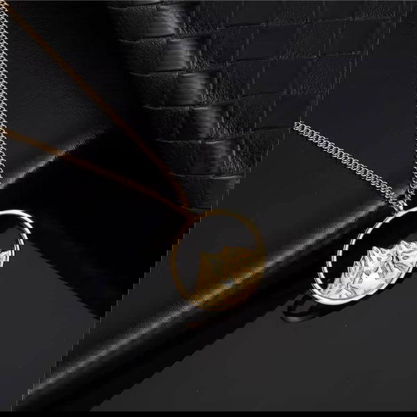 ‏stainless steel mountain necklace (N25) Image 2 Preview