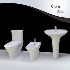 طقم حمام بليزا ستار ابيض وبرجمون Preview Image