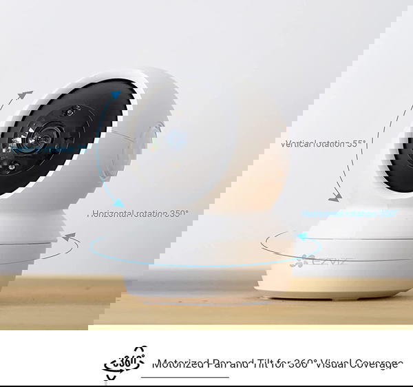 EZVIZ C6N, 1080p WiFi Smart, Two-way Audio, White Image 2 Preview