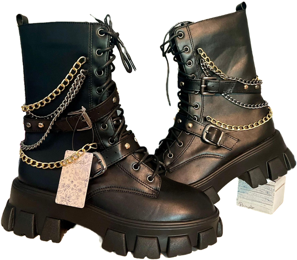 Mudd Krystal Combat Boots Image 3 Preview