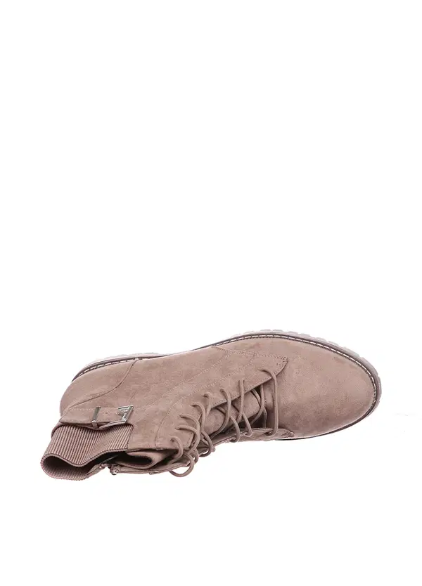 Primark Autumn Lace Up Boots with Faux Suede Buckle Image 4 Preview