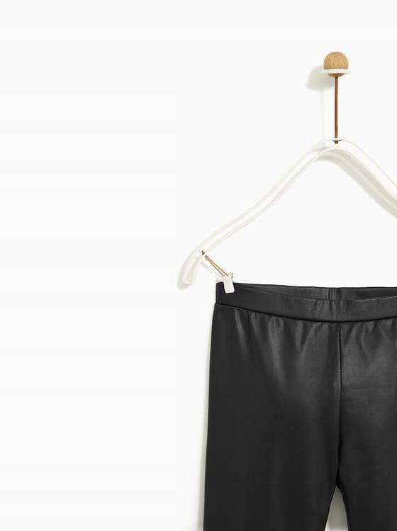 ZARA ECO LEATHER LEGGINGS Image 3 Preview