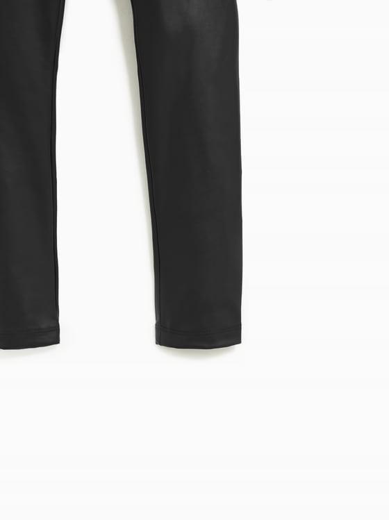 ZARA ECO LEATHER LEGGINGS Image 4 Preview