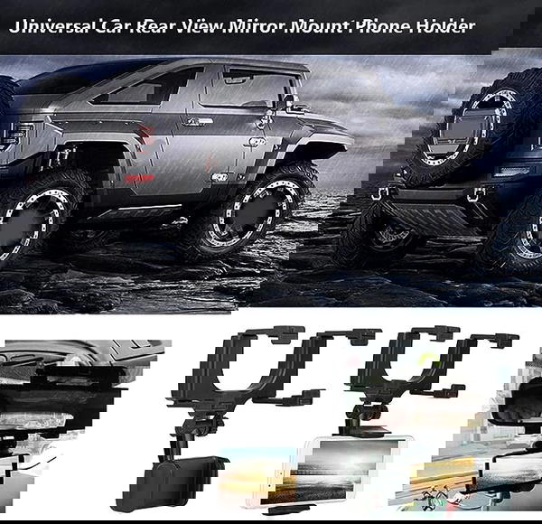 كيولو حامل موبايل يثبت على مراة الرؤية الخلفية للسيارة Image 5 Preview
