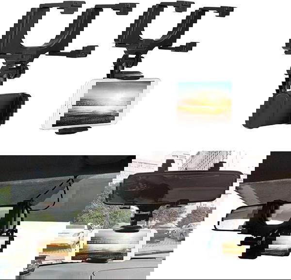 كيولو حامل موبايل يثبت على مراة الرؤية الخلفية للسيارة Image 6 Preview